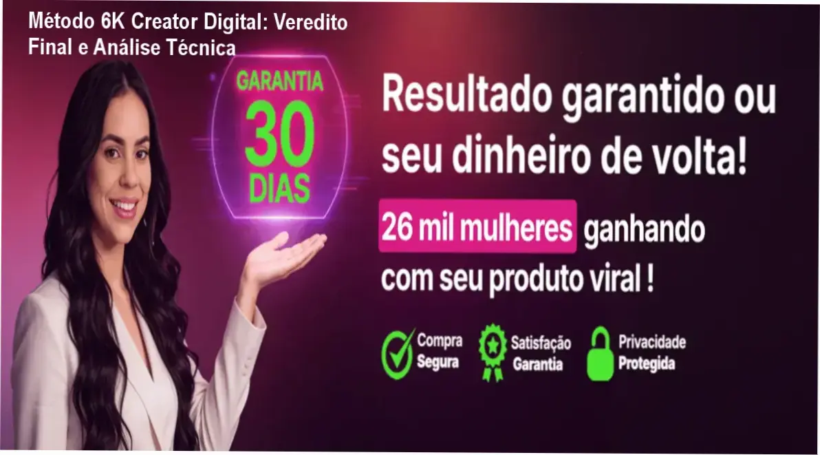 Método 6K Creator Digital: Veredito Final e Análise Técnica 1 https://ondeaprender.com.br/metodo-6k-creator-digital-analise-tecnica/ Infográfico detalhando a metodologia de escala de vendas do Método 6K Creator Digital