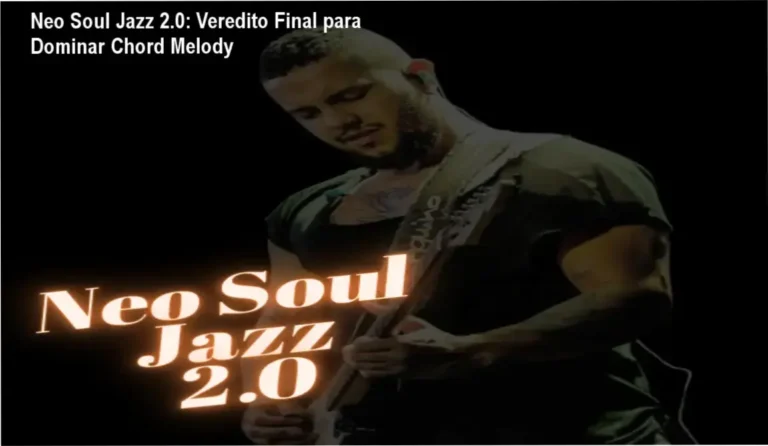 Guitarrista executando acordes de tensão do método Neo Soul Jazz 2.0 de Leandro Wesley