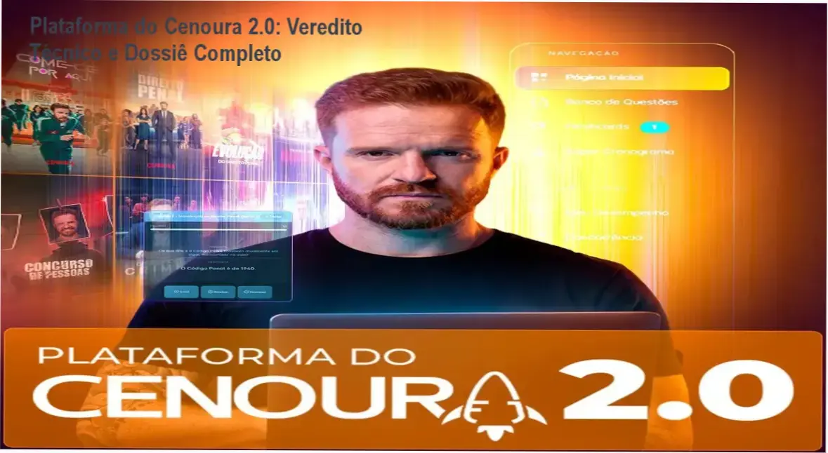 Interface da Plataforma do Cenoura 2.0 com ferramentas de memorização ativa para Direito Penal