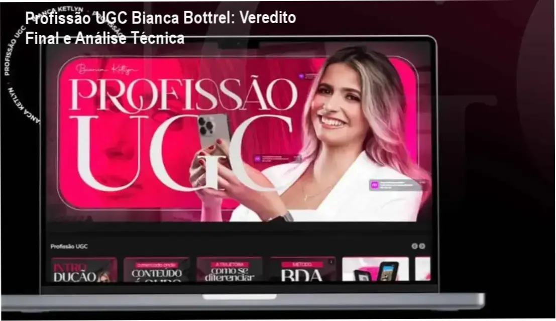 Visão geral do treinamento Profissão UGC de Bianca Bottrel para criadores de conteúdo