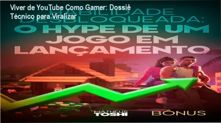 Interface do curso Viver de YouTube Como Gamer detalhando métricas de viralização